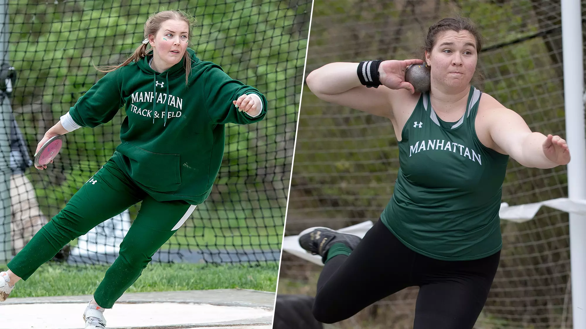 Nina Bjorkman and Alex Preckajlo in action at MAAC Championsdhips